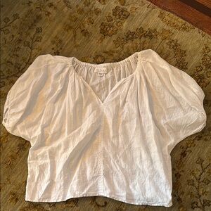 White Puff Sleeve Top